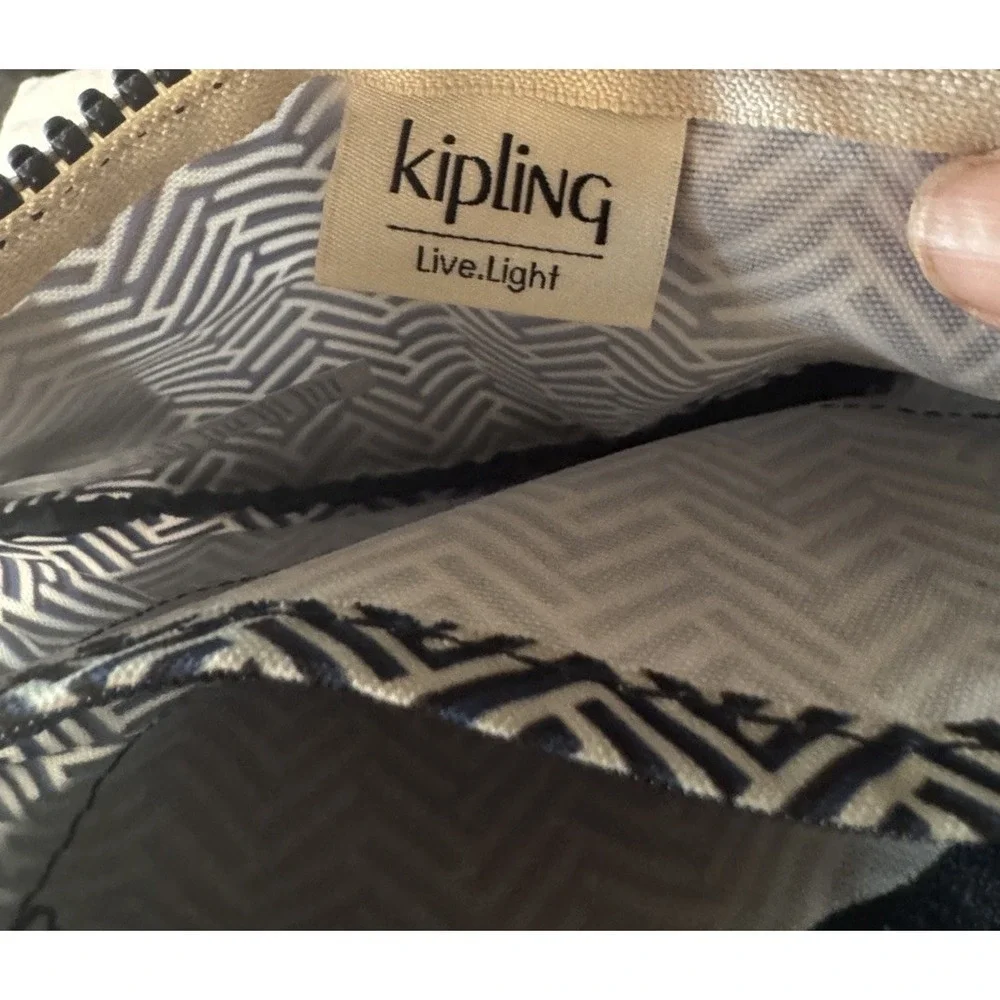 Kipling Creativity XL‎ Urban Chevron Cosmetic Bag Toiletries Bag NWT